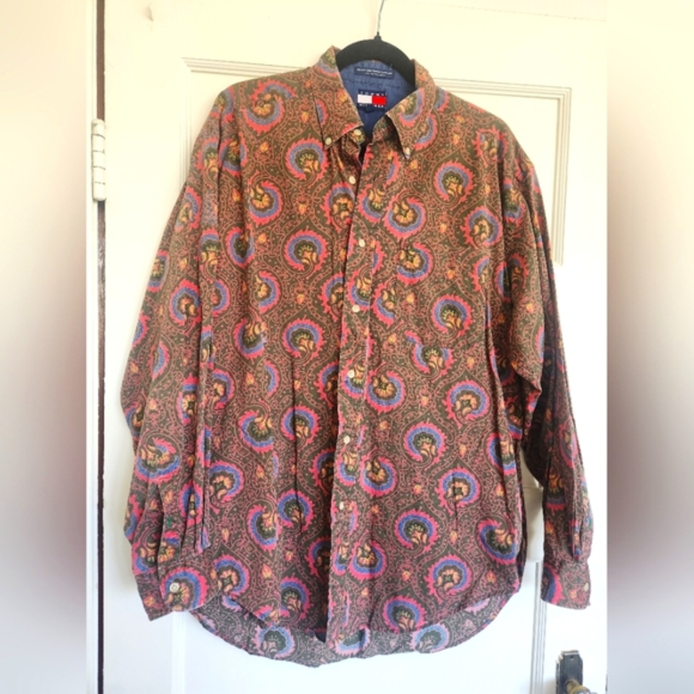 Vintage Cotton Tommy Hilfiger Men's Button Down Shirt Medium